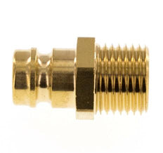 Brass DN 9 Mold Coupling Plug M16x1.5 Male Threads Double Shut-Off