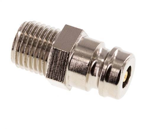 Brass DN 9 Mold Coupling Plug G 1/4 inch Male Threads Double Shut-Off