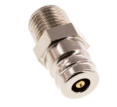 Brass DN 9 Mold Coupling Plug G 1/4 inch Male Threads Double Shut-Off