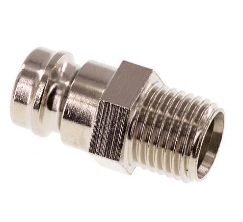 Brass DN 9 Mold Coupling Plug G 1/4 inch Male Threads Double Shut-Off