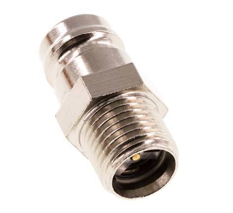 Brass DN 9 Mold Coupling Plug G 1/4 inch Male Threads Double Shut-Off