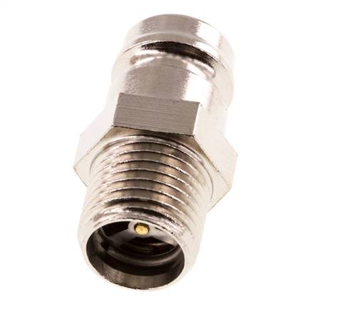 Brass DN 9 Mold Coupling Plug G 1/4 inch Male Threads Double Shut-Off