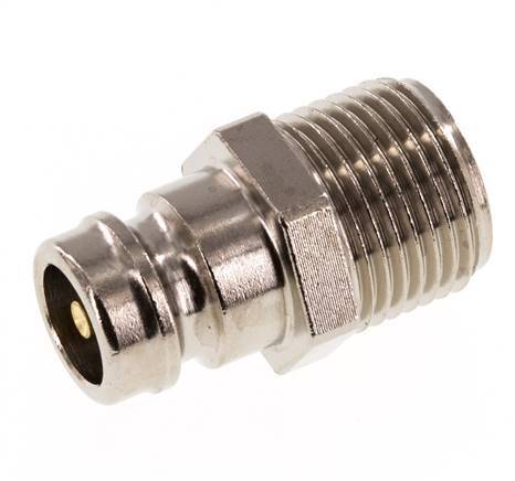 Brass DN 9 Mold Coupling Plug G 3/8 inch Male Threads Double Shut-Off