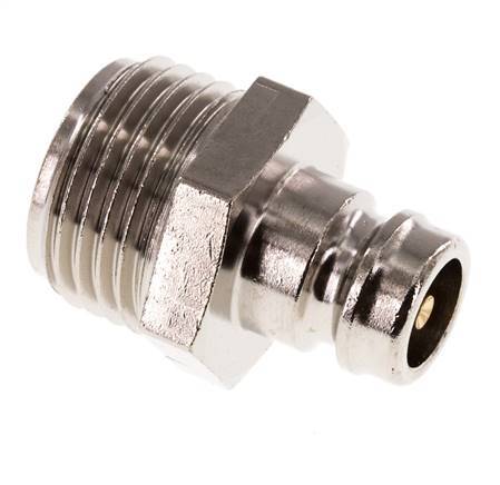 Brass DN 9 Mold Coupling Plug G 1/2 inch Male Threads Double Shut-Off
