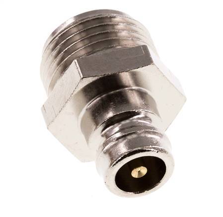Brass DN 9 Mold Coupling Plug G 1/2 inch Male Threads Double Shut-Off