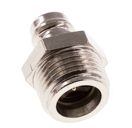 Brass DN 9 Mold Coupling Plug G 1/2 inch Male Threads Double Shut-Off