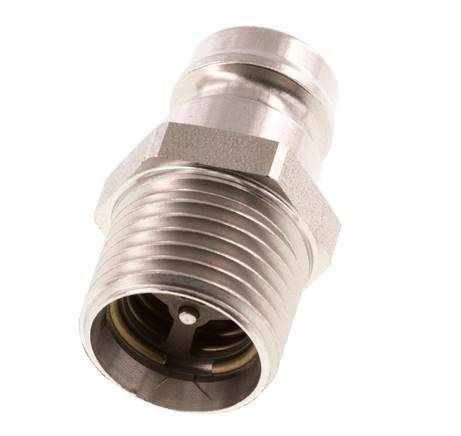 Stainless Steel DN 9 Mold Coupling Plug M16x1.5 Male Threads Double Shut-Off
