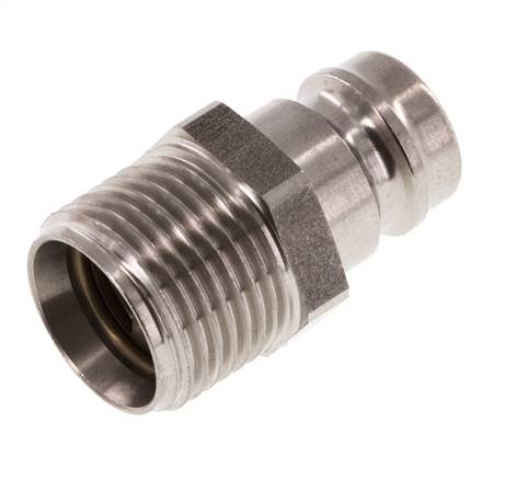 Stainless Steel DN 9 Mold Coupling Plug G 3/8 inch Male Threads Double Shut-Off