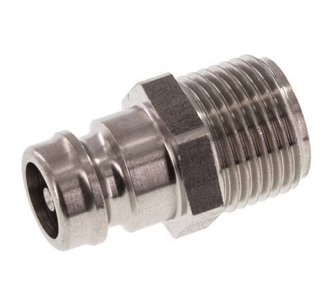 Stainless Steel DN 9 Mold Coupling Plug G 3/8 inch Male Threads Double Shut-Off