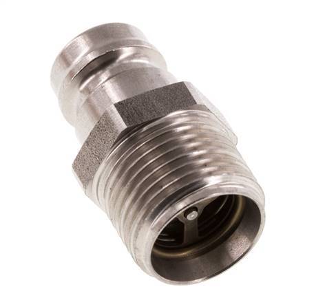 Stainless Steel DN 9 Mold Coupling Plug G 3/8 inch Male Threads Double Shut-Off