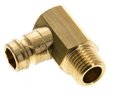 Brass DN 9 Mold Coupling Plug M14x1.5 Male Threads (Conical) 90-deg