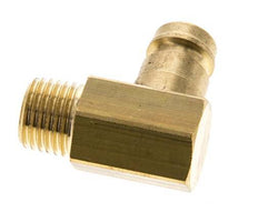 Brass DN 9 Mold Coupling Plug M14x1.5 Male Threads (Conical) 90-deg