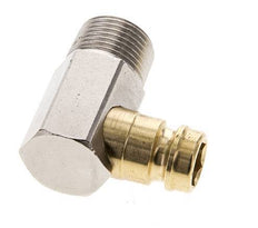 Brass DN 9 Mold Coupling Plug R 3/8 inch Male Threads 90-deg