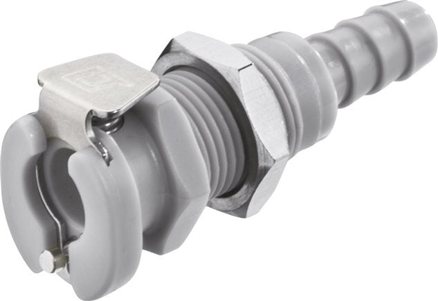 PP DN 3.2 Linktech Coupling Socket 1.6 mm Hose Pillar Bulkhead Grey 20 Series
