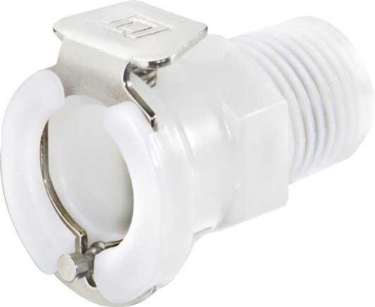 POM DN 6.4 Linktech Coupling Socket R 1/4 inch Male Threads 40 Series