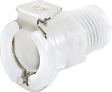 POM DN 6.4 Linktech Coupling Socket R 1/4 inch Male Threads Double Shut-Off 40 Series