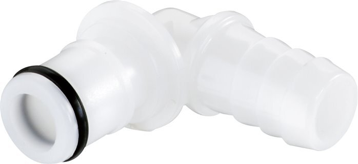 POM DN 6.4 Linktech Coupling Plug 6.4 mm Hose Pillar 90-deg 50 Series