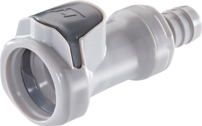 PP DN 9.5 Linktech Coupling Socket 9.5 mm Hose Pillar Double Shut-Off 60 Series