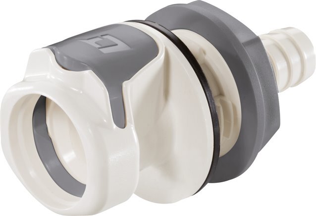 PSU DN 9.5 Linktech Coupling Socket 19 mm Hose Pillar Bulkhead Double Shut-Off 60 Series