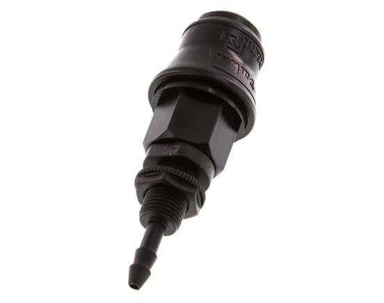POM DN 5 Coupling Socket 4 mm Hose Pillar Bulkhead