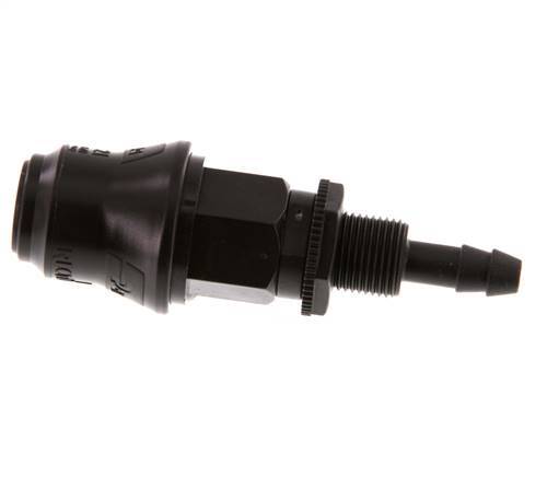 POM DN 5 Coupling Socket 6 mm Hose Pillar Bulkhead