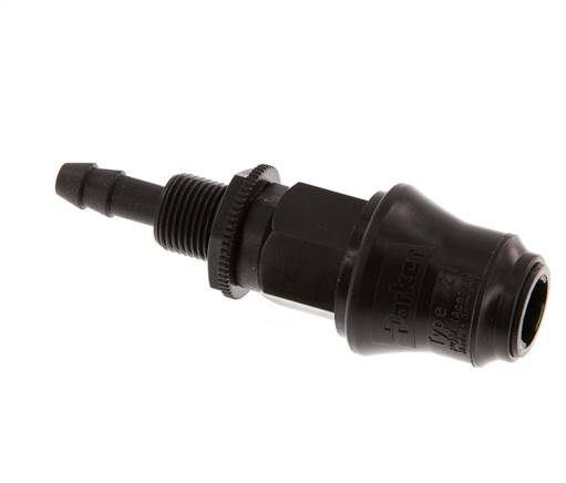 POM DN 5 Coupling Socket 6 mm Hose Pillar Bulkhead