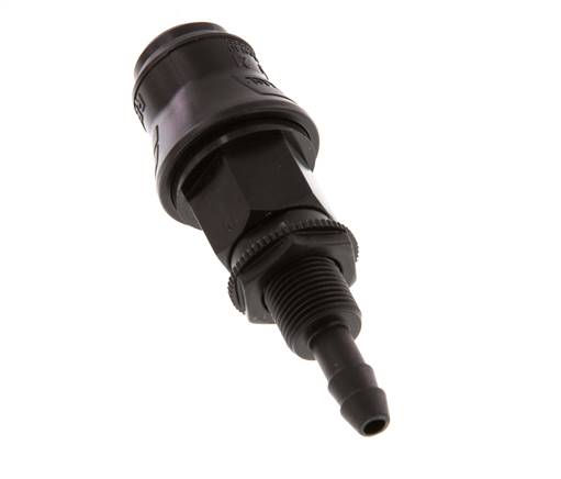 POM DN 5 Coupling Socket 6 mm Hose Pillar Bulkhead