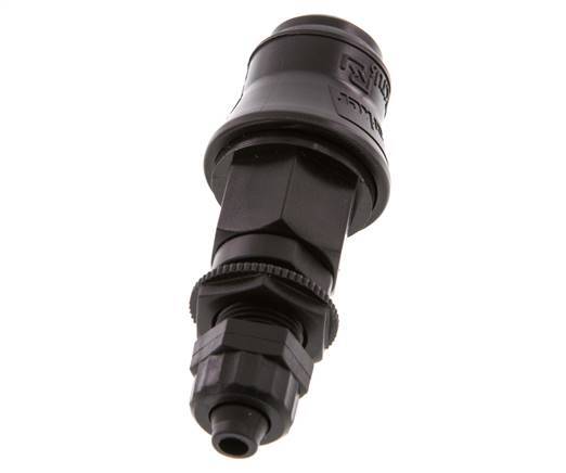 POM DN 5 Coupling Socket 6x8 mm Union Nut Bulkhead