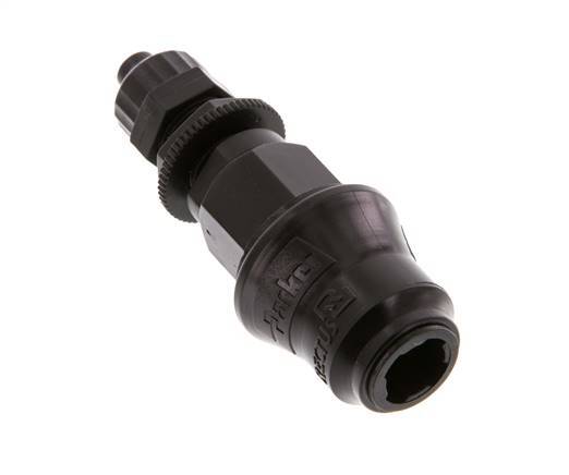 POM DN 5 Coupling Socket 6x8 mm Union Nut Bulkhead