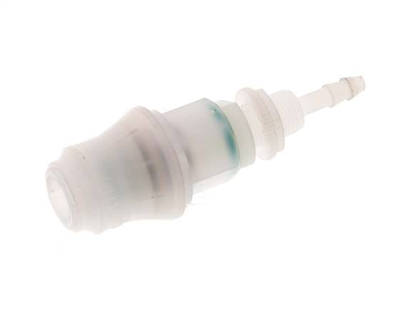 PVDF DN 5 Coupling Socket 4 mm Hose Pillar Bulkhead