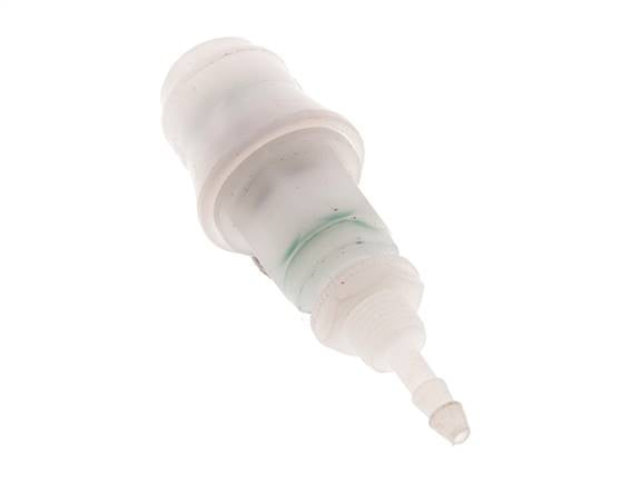 PVDF DN 5 Coupling Socket 4 mm Hose Pillar Bulkhead