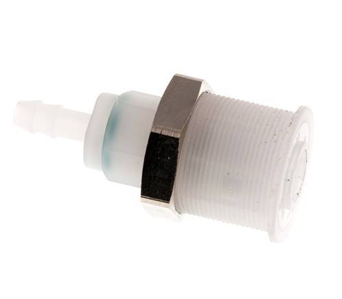 PVDF DN 5 Coupling Socket 6 mm Hose Pillar Pull-Off