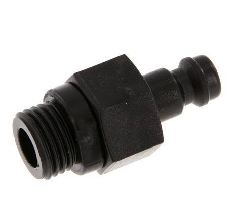 POM DN 5 Coupling Plug G 1/4 inch Male Threads Double Shut-Off
