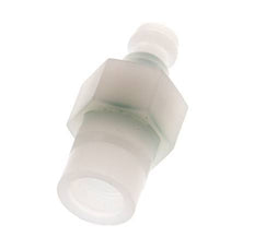 PVDF DN 5 Coupling Plug G 1/8 inch Female Threads Double Shut-Off