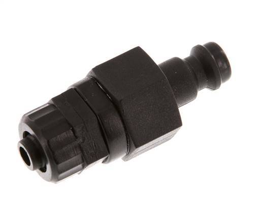 POM DN 5 Coupling Plug 6x8 mm Union Nut Double Shut-Off