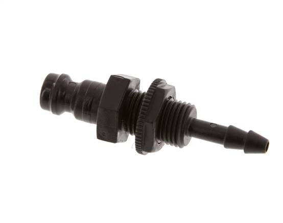 POM DN 5 Coupling Plug 4 mm Hose Pillar Bulkhead