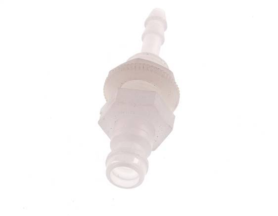 PVDF DN 5 Coupling Plug 4 mm Hose Pillar Bulkhead