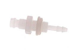 PVDF DN 5 Coupling Plug 4 mm Hose Pillar Bulkhead