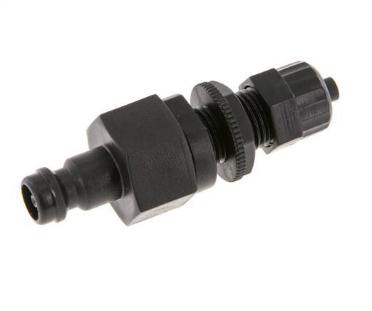 POM DN 5 Coupling Plug 4x6 mm Union Nut Bulkhead Double Shut-Off
