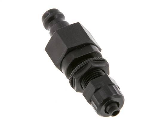 POM DN 5 Coupling Plug 4x6 mm Union Nut Bulkhead Double Shut-Off