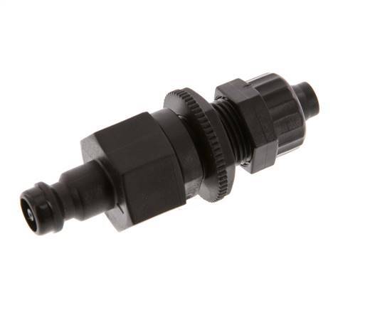 POM DN 5 Coupling Plug 6x8 mm Union Nut Bulkhead Double Shut-Off