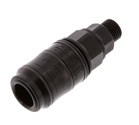 POM DN 7.2 Coupling Socket G 1/4 inch Male Threads