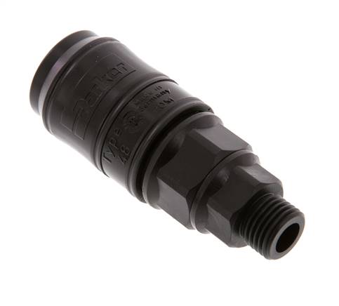 POM DN 7.2 Coupling Socket G 1/4 inch Male Threads