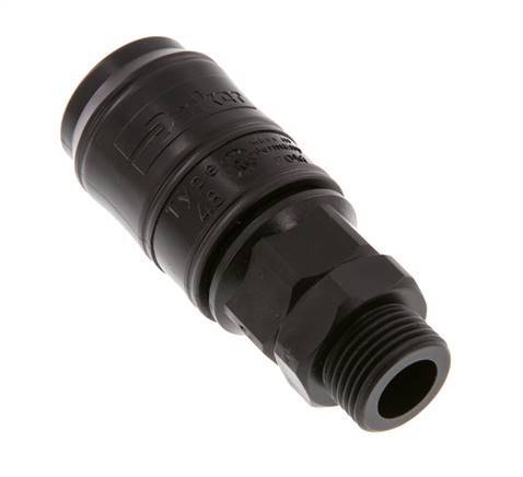 POM DN 7.2 Coupling Socket G 3/8 inch Male Threads