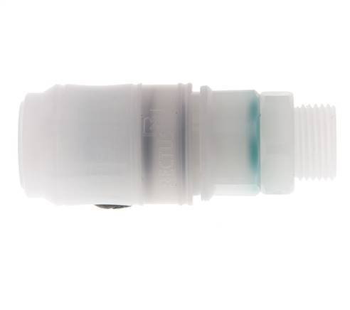 PVDF DN 7.2 Coupling Socket G 3/8 inch Male Threads