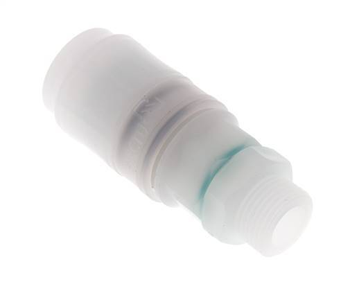 PVDF DN 7.2 Coupling Socket G 3/8 inch Male Threads