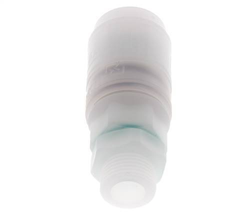 PVDF DN 7.2 Coupling Socket G 3/8 inch Male Threads