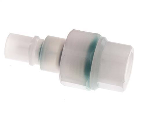 PVDF DN 7.2 Coupling Plug G 1/4 inch Female Threads Double Shut-Off