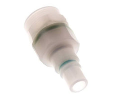 PVDF DN 7.2 Coupling Plug G 3/8 inch Female Threads Double Shut-Off