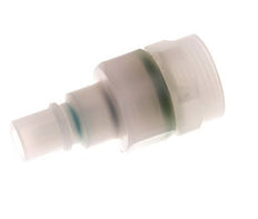 PVDF DN 7.2 Coupling Plug G 3/8 inch Female Threads Double Shut-Off